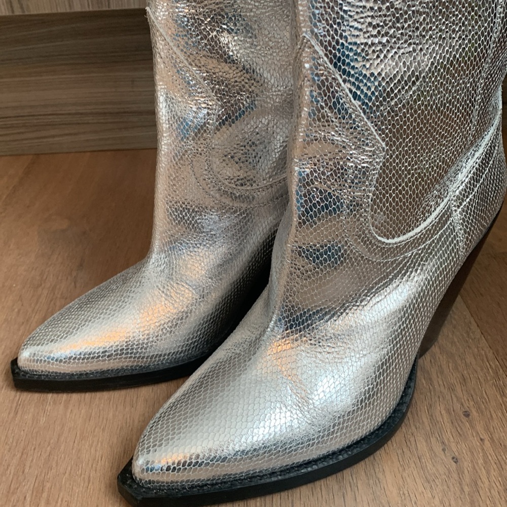 Isabel Marant western silver metallic boot eu40 - Picture 12 of 13
